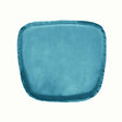 LH Home Metal Crossback Leather Cushion Seat -Peacock Blue