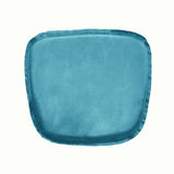 LH Home Metal Crossback Leather Cushion Seat -Peacock Blue