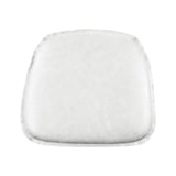 LH Home Metal Crossback Leather Cushion Seat -White