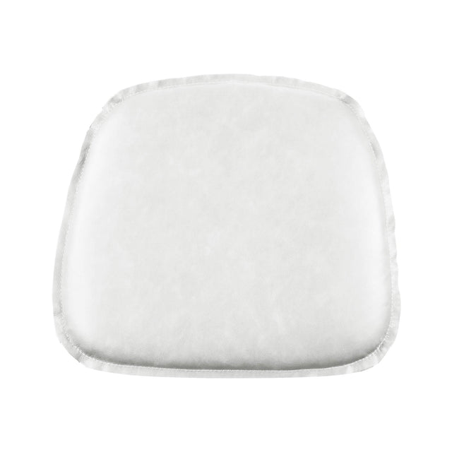 LH Home Metal Crossback Leather Cushion Seat -White