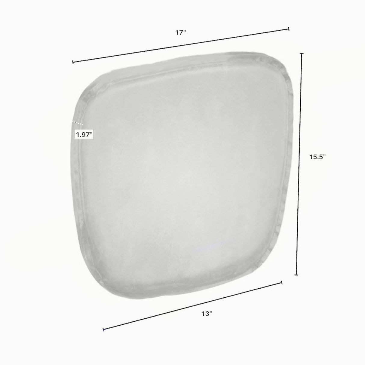 LH Home Metal Crossback Leather Cushion Seat -White