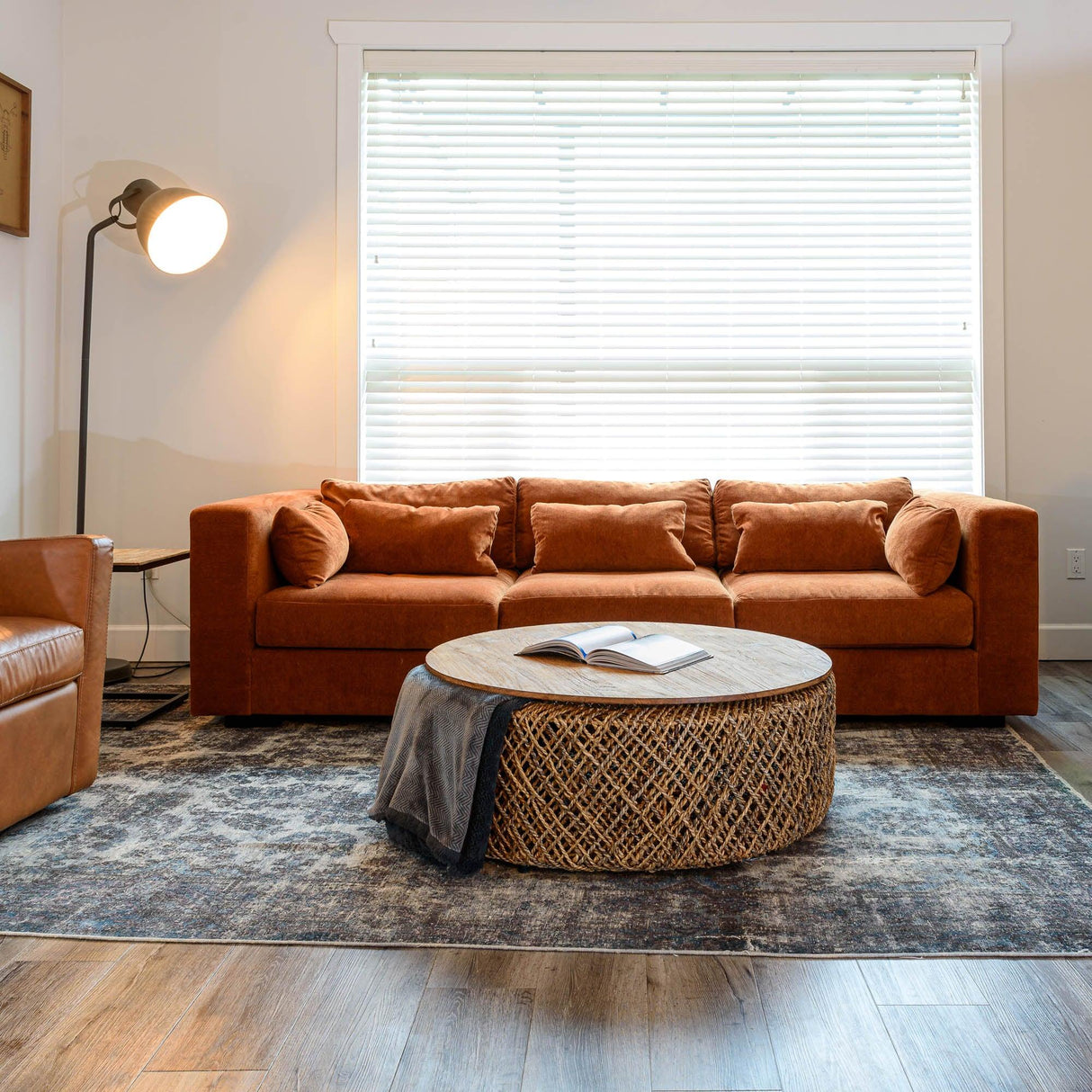 LH Home Las Vegas Clive Sofa - Terracotta Chenille