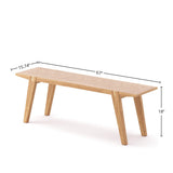 LH Home Colton Large Dining Bench w/ Brass