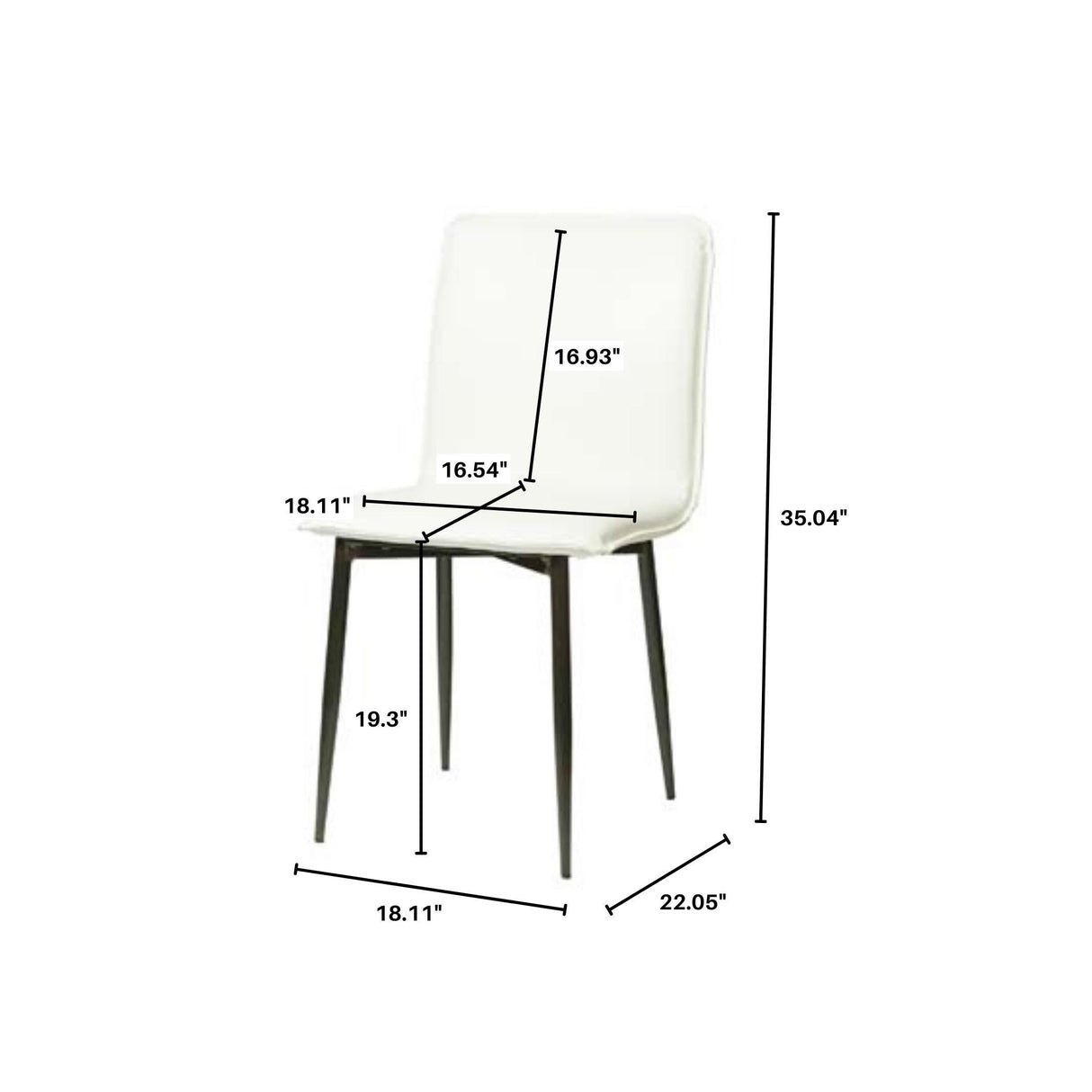 LH Home Luca Dining Chair - Fox White