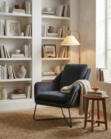 LH Home Romeo Lounge Chair - Dark Grey Velvet