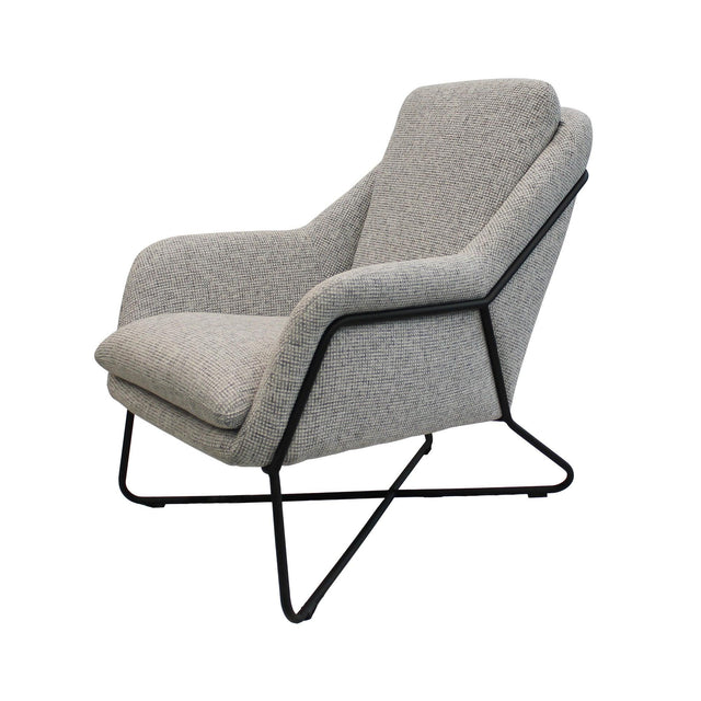 LH Home Romeo Lounge Chair - Light Grey Tweed