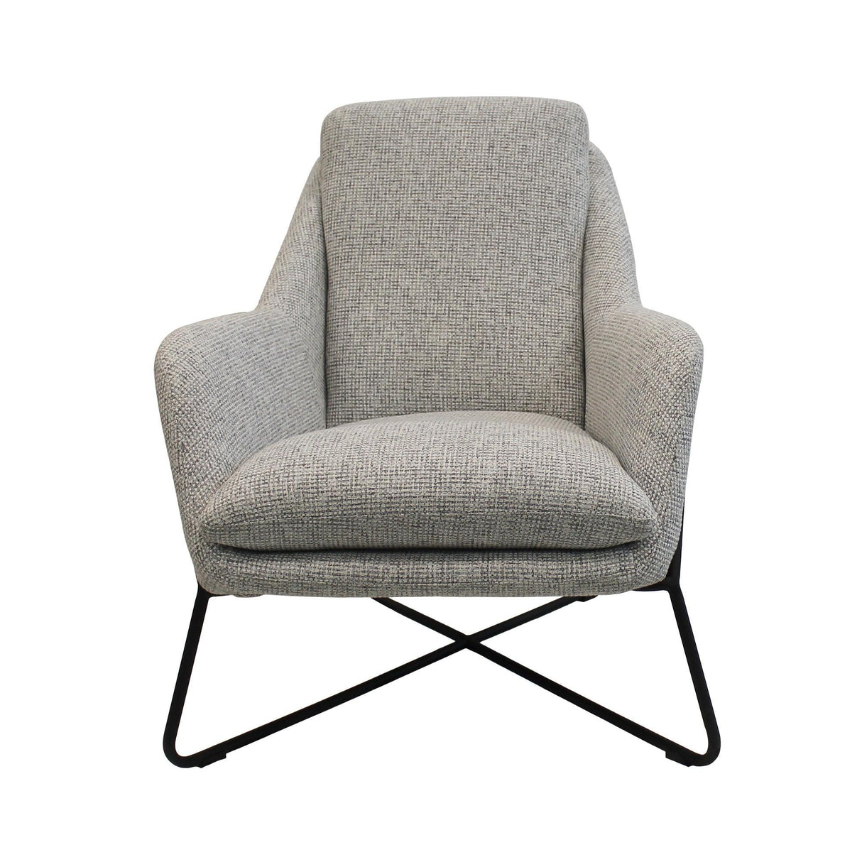 LH Home Romeo Lounge Chair - Light Grey Tweed