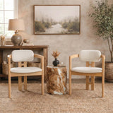 LH Home Monterrey Dining Chair - Cream Tweed