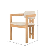 LH Home Monterrey Dining Chair - Cream Tweed