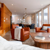 LH Home Cooper Swivel Club Chair - Cognac