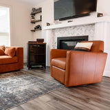 LH Home Cooper Swivel Club Chair - Cognac