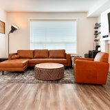 LH Home Cooper Swivel Club Chair - Cognac