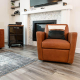 LH Home Cooper Swivel Club Chair - Cognac
