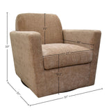 LH Home Cooper Swivel Club Chair - Latte Chenille