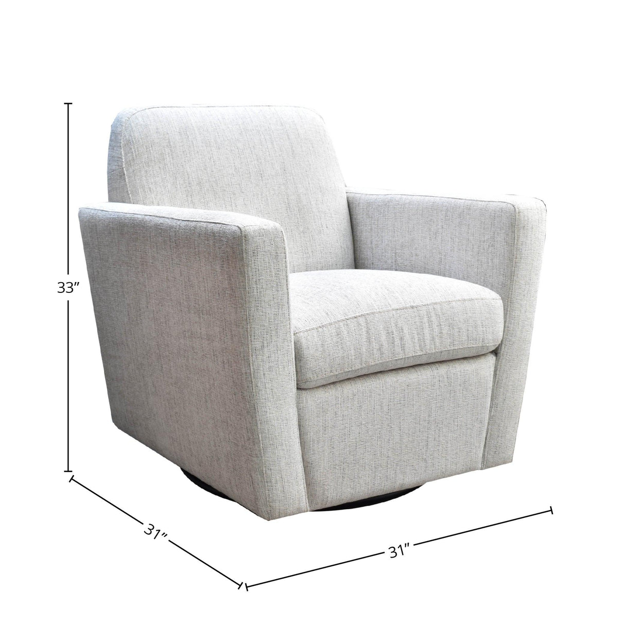 LH Home Cooper Swivel Club Chair - Woven Linen