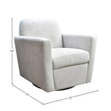 LH Home Cooper Swivel Club Chair - Woven Linen