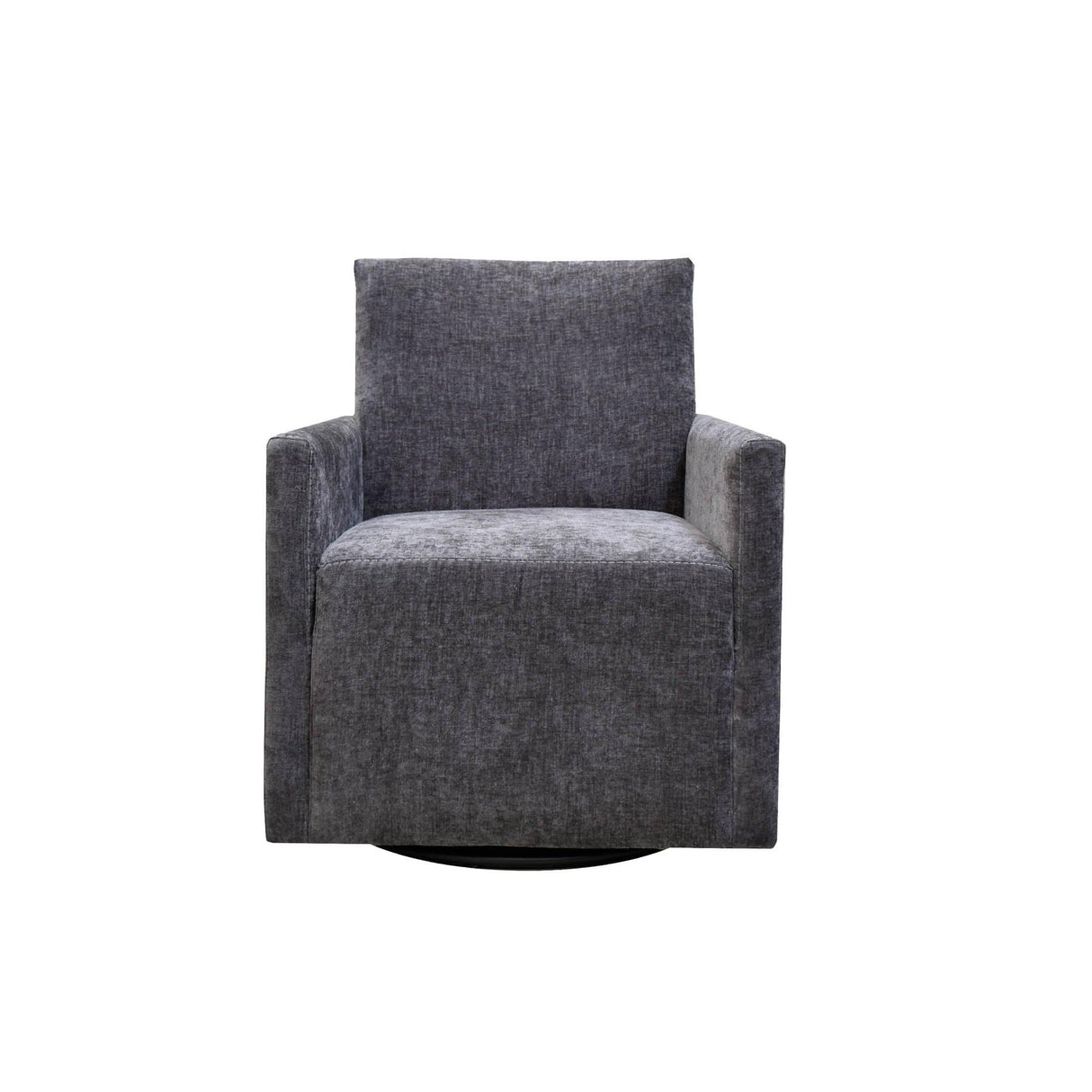 LH Home Riley Swivel Club Chair - Ebony Chenille