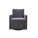 LH Home Riley Swivel Club Chair - Ebony Chenille