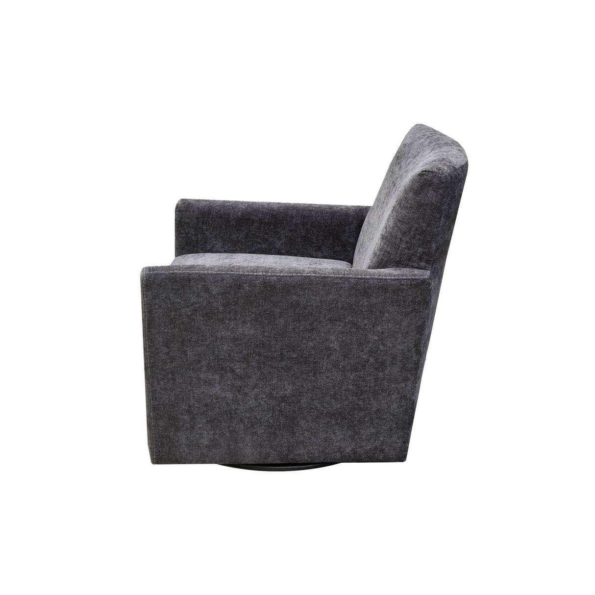 LH Home Riley Swivel Club Chair - Ebony Chenille