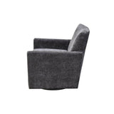 LH Home Riley Swivel Club Chair - Ebony Chenille