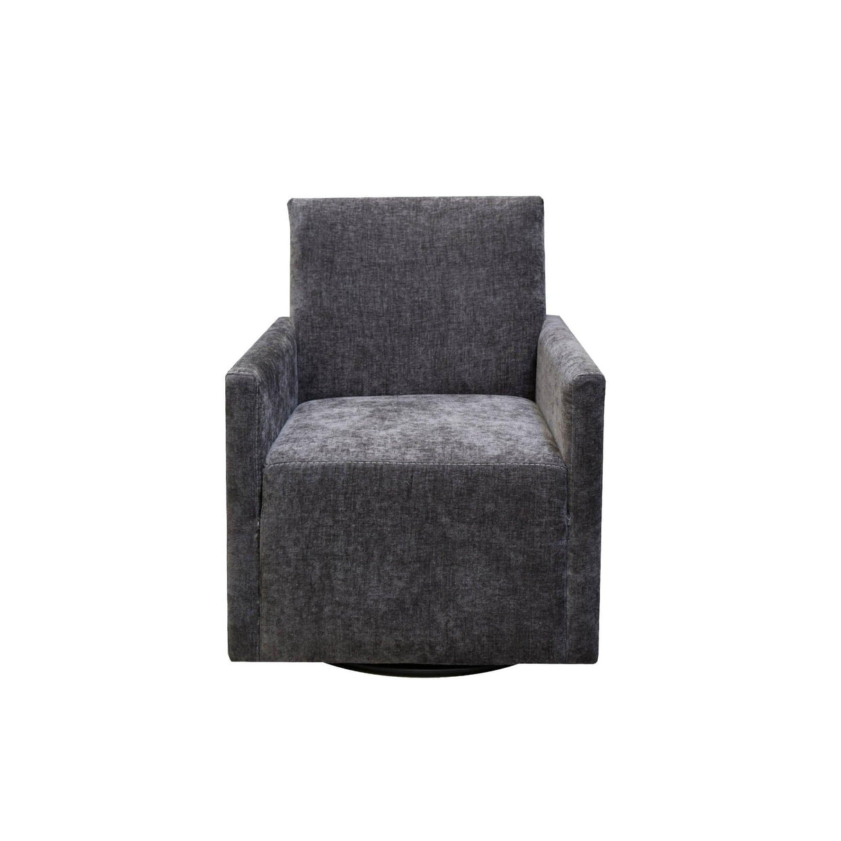LH Home Riley Swivel Club Chair - Ebony Chenille