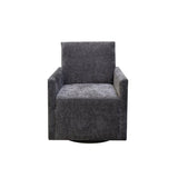 LH Home Riley Swivel Club Chair - Ebony Chenille