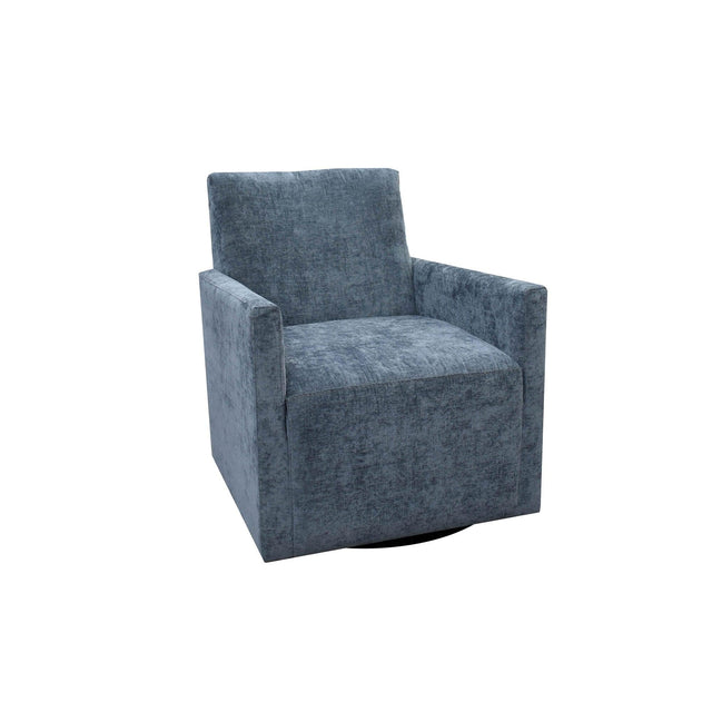 LH Home Riley Swivel Club Chair - Aqua Chenille