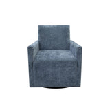 LH Home Riley Swivel Club Chair - Aqua Chenille