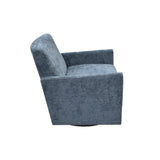 LH Home Riley Swivel Club Chair - Aqua Chenille