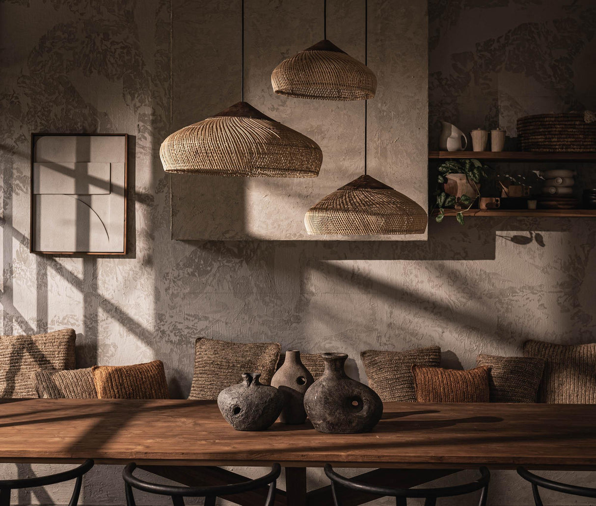 LH Home D-Bodhi Banjo Pendant Large - Natural