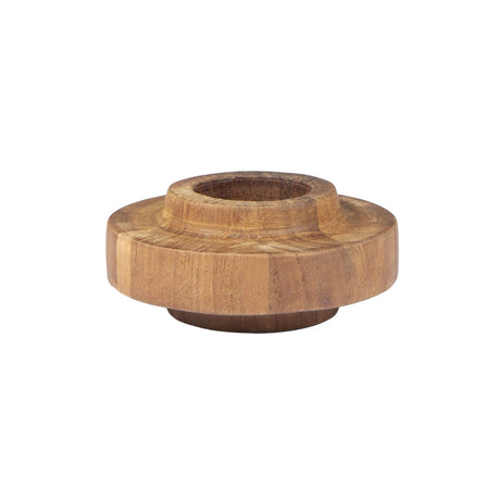 LH Home D-Bodhi Ring Candle Holder - Wood Grain