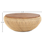 LH Home D-Bodhi Wave Coffee Table - Natural