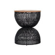 LH Home D-Bodhi Wave Side Table - Black
