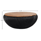 LH Home D-Bodhi Wave Coffee Table - Black