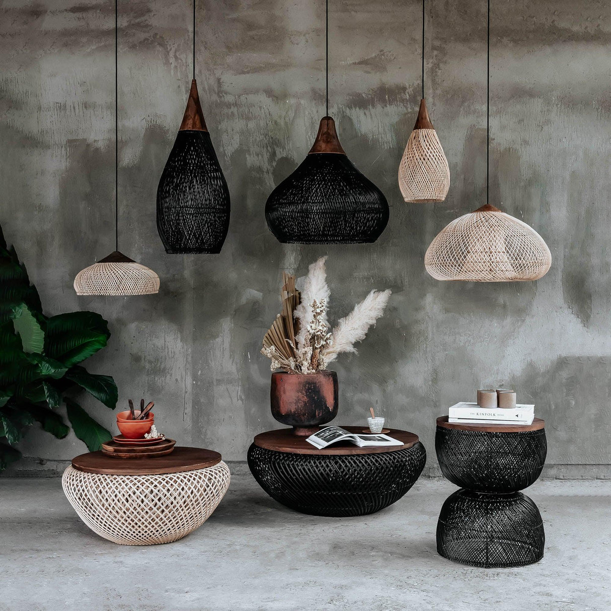 LH Home D-Bodhi Wave Coffee Table - Black