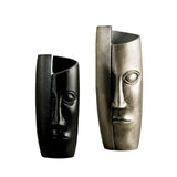 LH Home Breeze Masquerade Vase - Small Polished Black