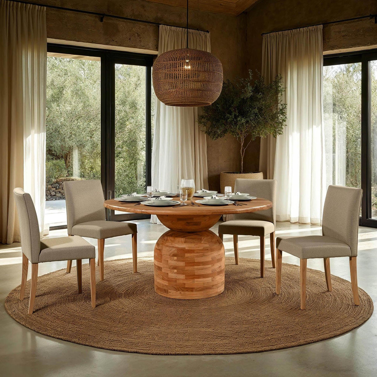 LH Home Form Round Dining Table