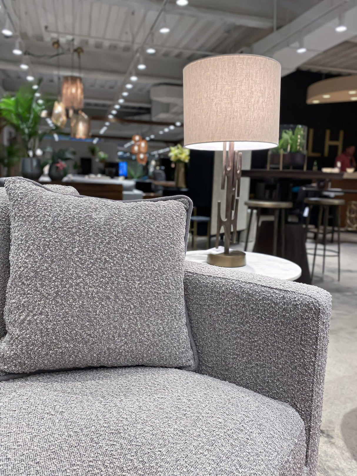 LH Home Baltimo Club Chair - Boucle Grey