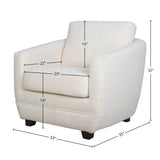 LH Home Baltimo Club Chair - Boucle Cream