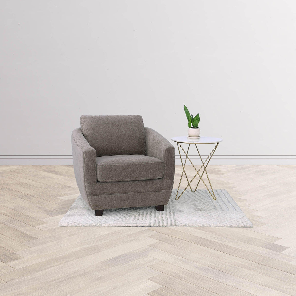 LH Home Baltimo Club Chair - Pecan Brown