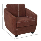 LH Home Baltimo Club Chair - Deep Rust