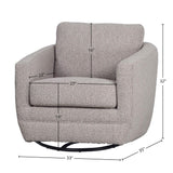 LH Home Baltimo Swivel Glider - Boucle Grey