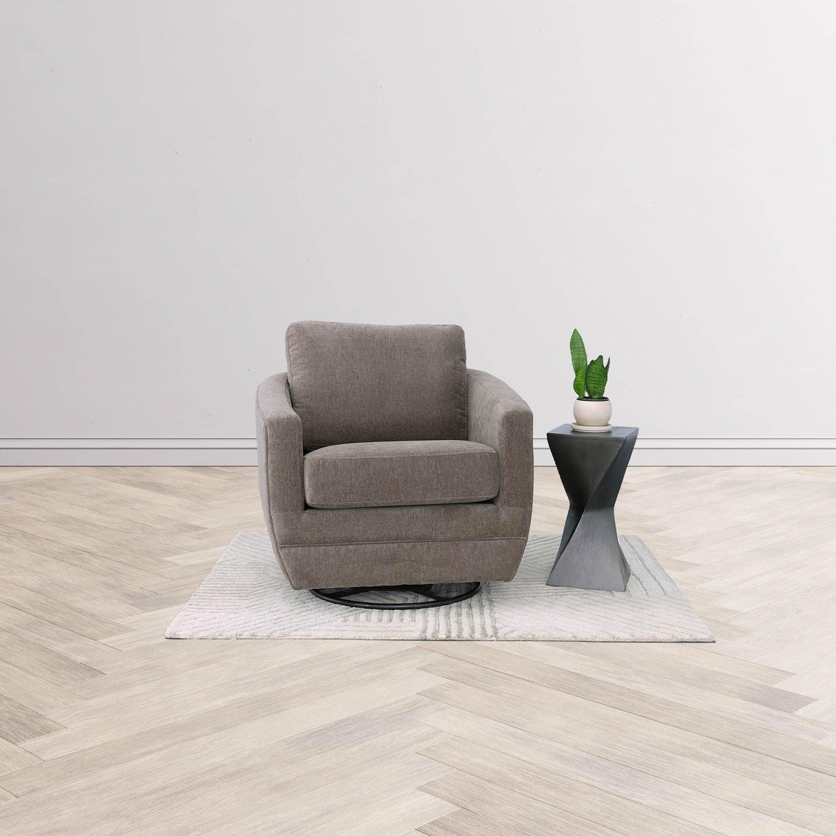 LH Home Baltimo Swivel Glider - Pecan Brown