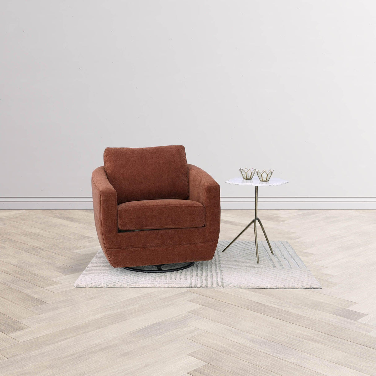 LH Home Baltimo Swivel Glider - Deep Rust
