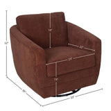 LH Home Baltimo Swivel Glider - Deep Rust
