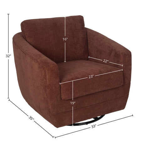 LH Home Baltimo Swivel Glider - Deep Rust
