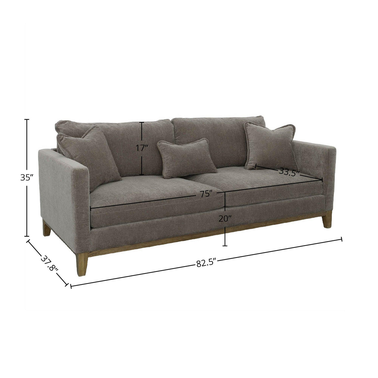 LH Home Burbank Sofa - Pecan Brown