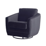LH Home Baltimo Swivel Glider - Velvet Black
