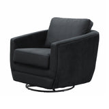 LH Home Baltimo Swivel Glider - Velvet Black