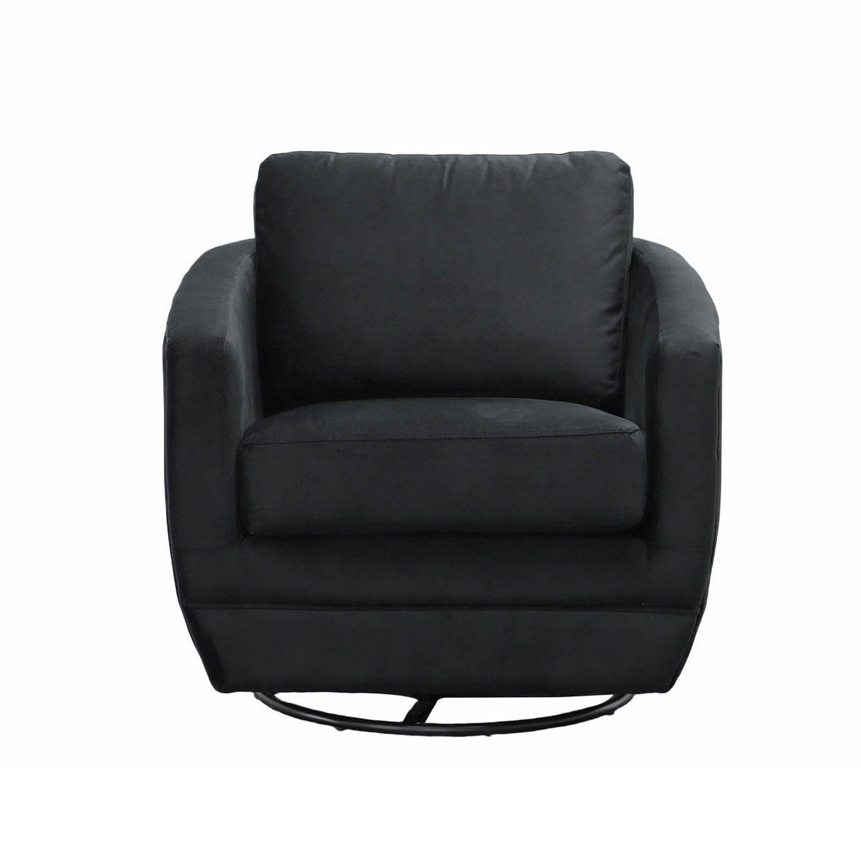 LH Home Baltimo Swivel Glider - Velvet Black